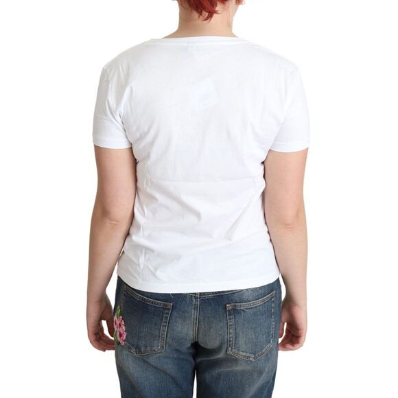 Moschino TSH5069 Foosball TShirt Women White Tops & T-Shirts - Picture 3 of 4